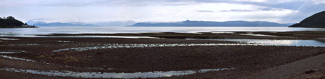 Applecross, zicht op Skye en Raasay